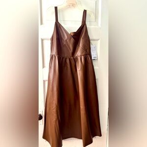 Elegant Brown Sleeveless Dress